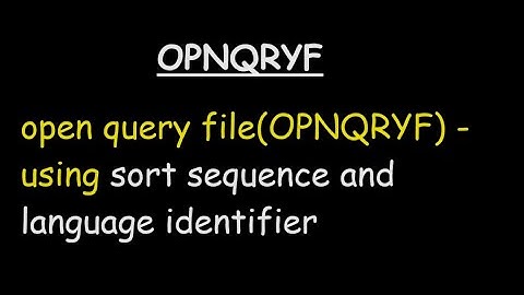 open query file(OPNQRYF) - using sort sequence and language identifier