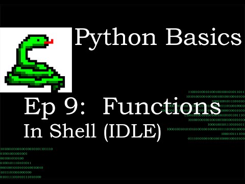 Python Basics Functions in Shell(IDLE)