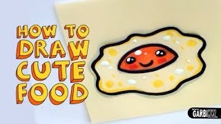 kawaii draw easy drawings drawing egg fried doodle eggs cartoon garbi kw stuff japanese beginners sketches