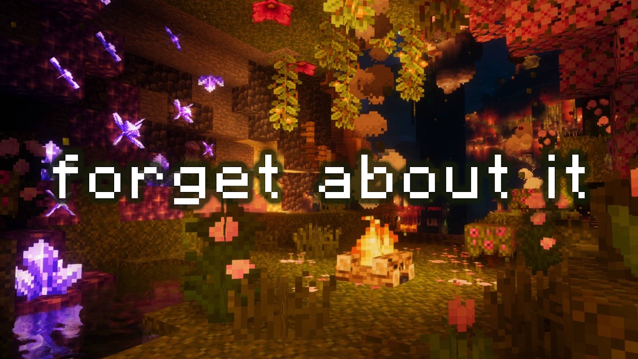 sleep well tonight... (minecraft music box & fire, distant rain)