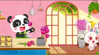 DIY Bunga Panda Kecil | Membuat lipstick dan kue dari bunga | Game anak baby bus Bahasa Indonesia 2 screenshot 4