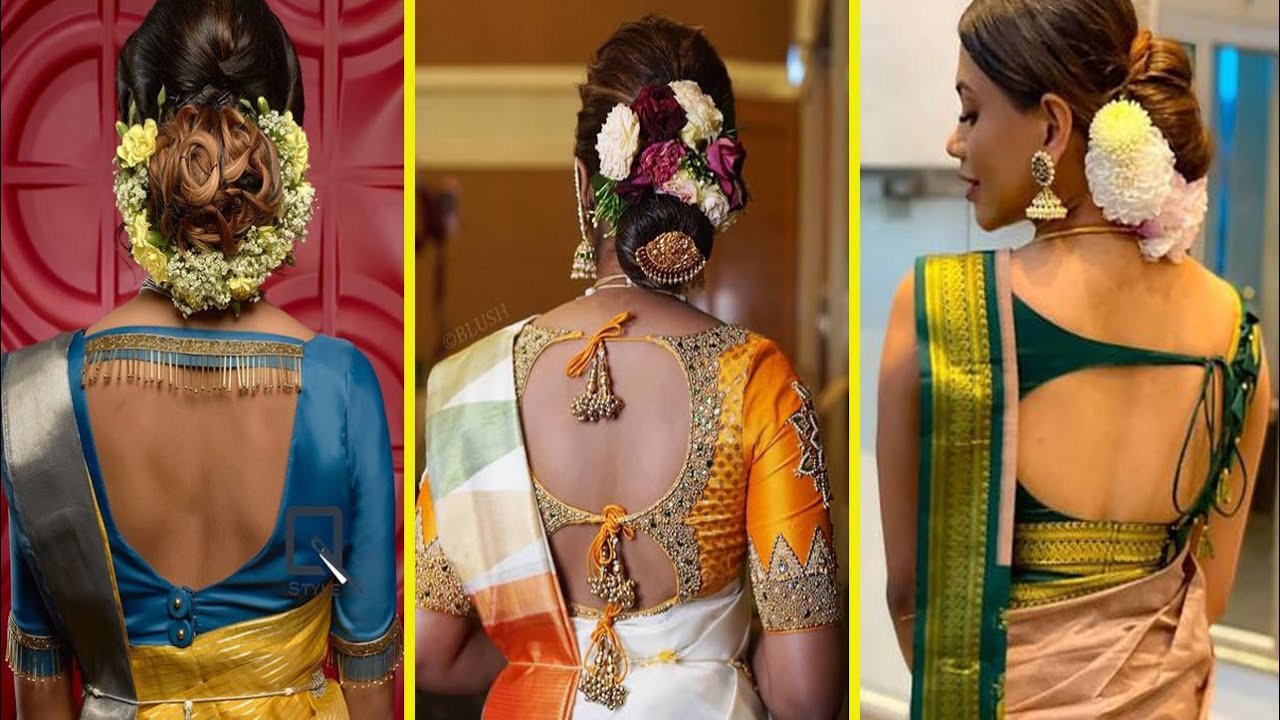❤️ BACK NECK BLOUSE DESIGNS FOR SILK SAREES ❤️ BACK NECK DESIGN IDEAS FOR PATTU  SAREES ❤️ - YouTube