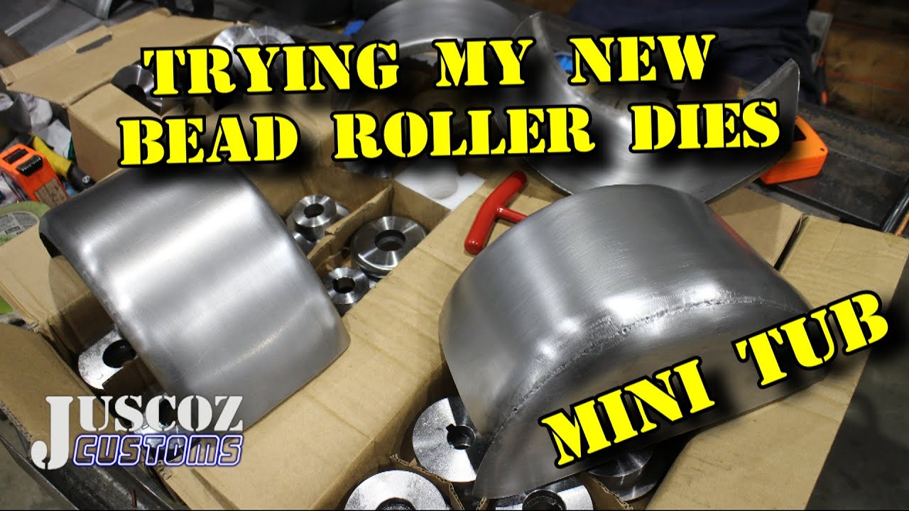 trying out my new bead roller dies to make some guards for the cubman