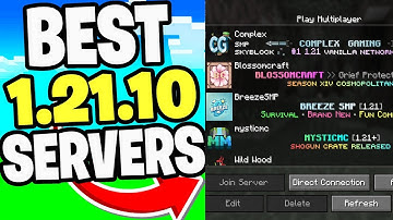 Top 10 Survival SMP Servers For Minecraft 1.21.10! - Java & Bedrock
