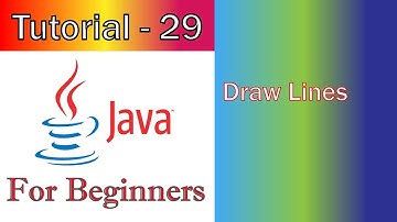 Java Tutorial 29 GUI   Draw Lines