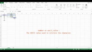 Excel CHAR Function - How to use CHAR Function