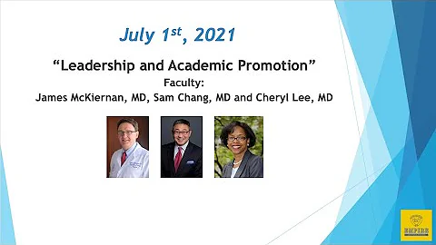 Leadership and Academic Promotion - EMPIRE Urology...