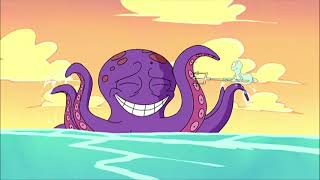 cartoon octopus tickled