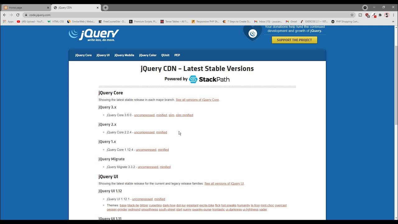 How to Add jQuery file in Html. Add jQuery to your website in one ...
