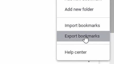 Exporting Bookmarks in Chrome