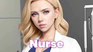 [ Ai Art 4K ] Nurse Scrubs Lookbook (Music Created By Ai Fashion X)