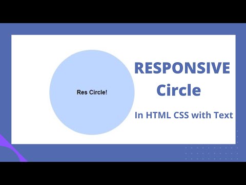 How to Create Responsive Circle Using Html Css - Easiest Way Ever!
