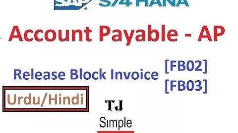 SAP-FI-AP-09 - Release Block Invoice (Manual) in SAP S/4HANA [FB02] [FB03] - Hindi/Urdu