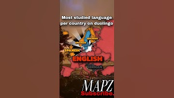 Most studied language per country on duolingo #europe  #geography #shorts