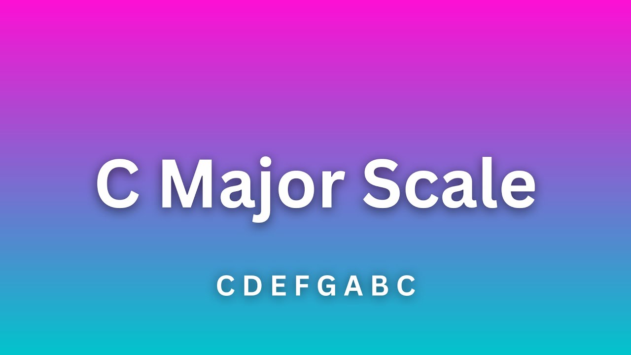 C Major Scale on Piano - 1 HOUR - YouTube