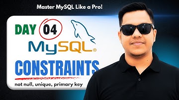 L4: SQL Constraints | NOT NULL, UNIQUE, PRIMARY KEY | Class 12 Sem 4 Computer Application & Science