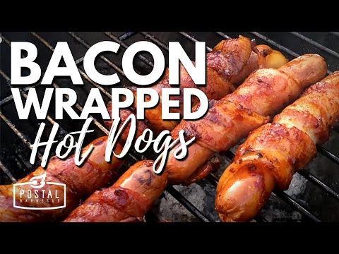 Bacon Wrapped Hot Dogs on the BBQ | Cooking With Bacon