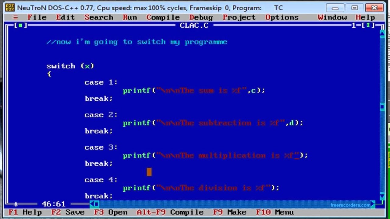 How To Make A Calculator Using Turbo C YouTube