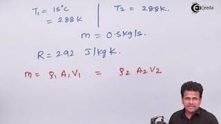 Continuity Equation and  Bernoulli's Equation Problem 1- Compressible Fluid Flow - Fluid Mechanics 1