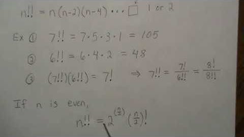 Relationship between double factorial and the Gamma function