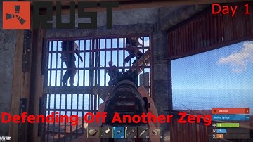 Rust Clan Wars - Zerg Versus Zerg Raid Defence (First Day Of Wipe, Vanilla)