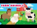 Gambar cover Farm animals for kids | Farm Animal Names & Sounds