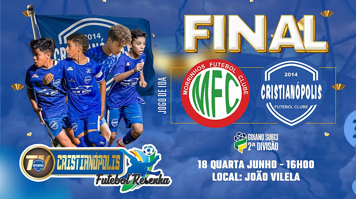 AO VIVO - MORRINHOS F.C X CRISTIANOPOLIS F.C / FINAL CAMPEONATO GOIANO BASE SUB 13 2025