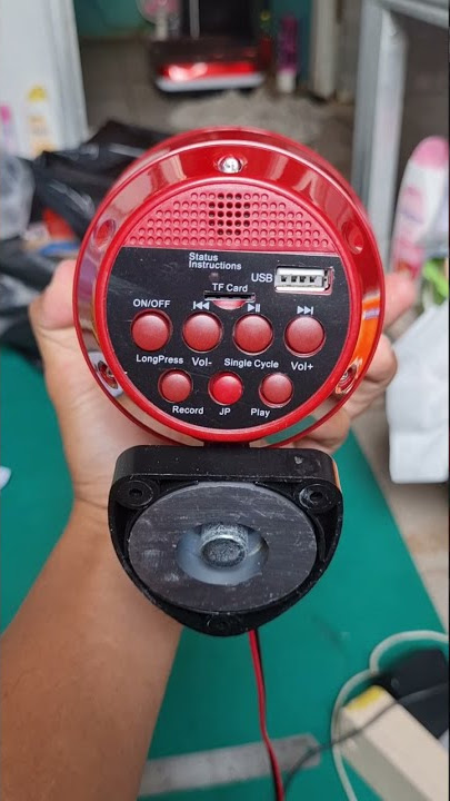 ORIGINAL speaker corong horn record rekam suara vokal vocal piezo dagang jualan kendaraan ac dc G543