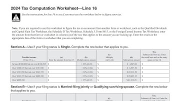 How to calculate your tax bill using the tax computation worksheet