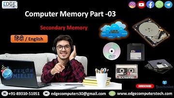 CCC Class -10| Secondary Memory of Computer | SSD | Full Course | Complete CCC syllabus | In hindi