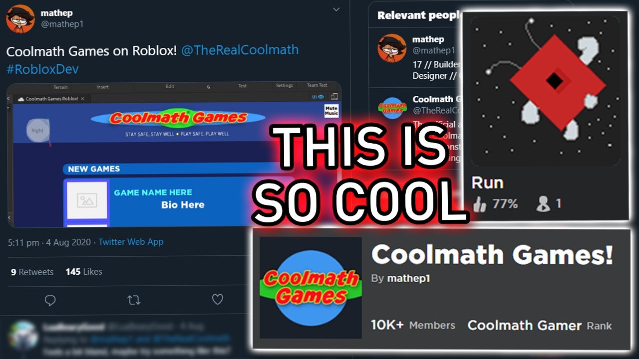 Someone Made Coolmathgames As A Roblox Game Youtube - lord cowcow on twitter i hope roblox fixes their search