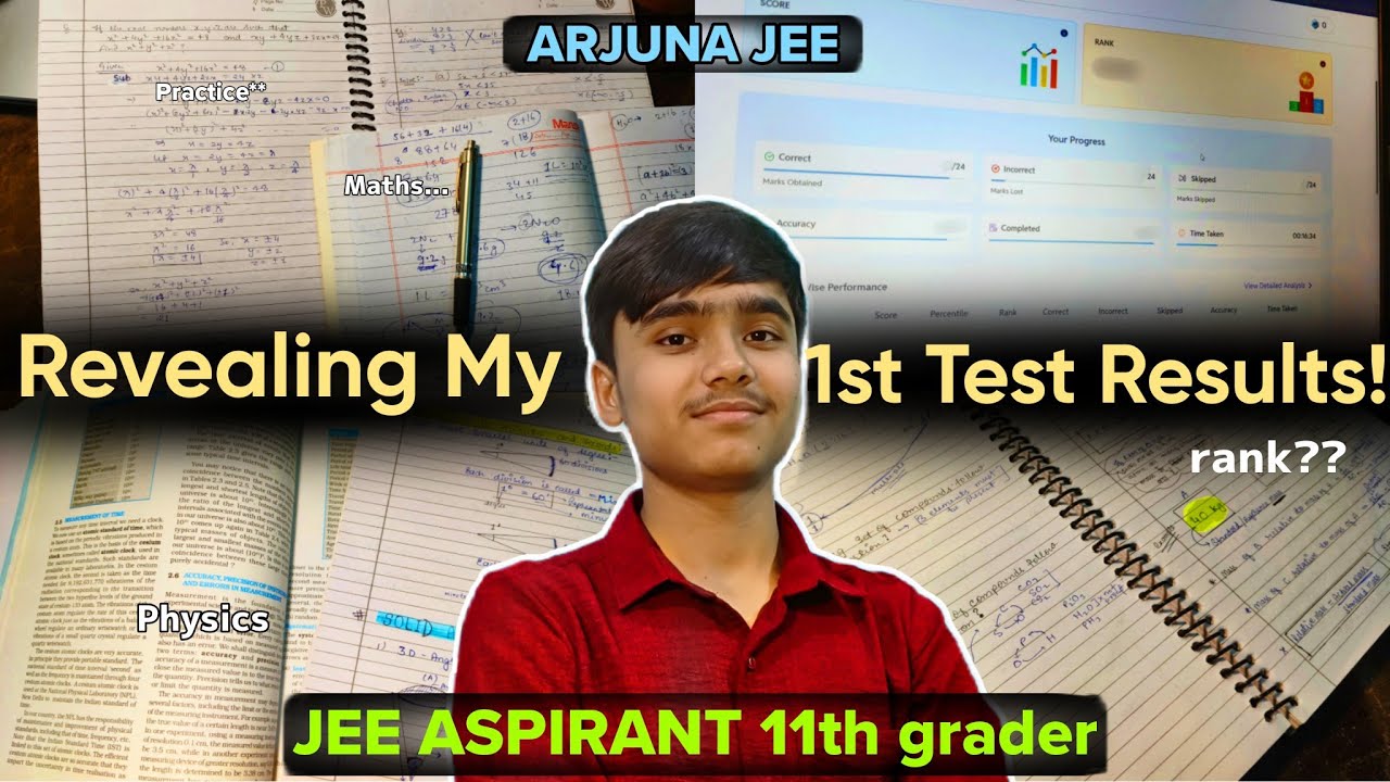 Revealing My Marks of First Test in Arjuna JEE 📚 Class 11th Grader Study Vlog ft JEE 2027 💀 AOS