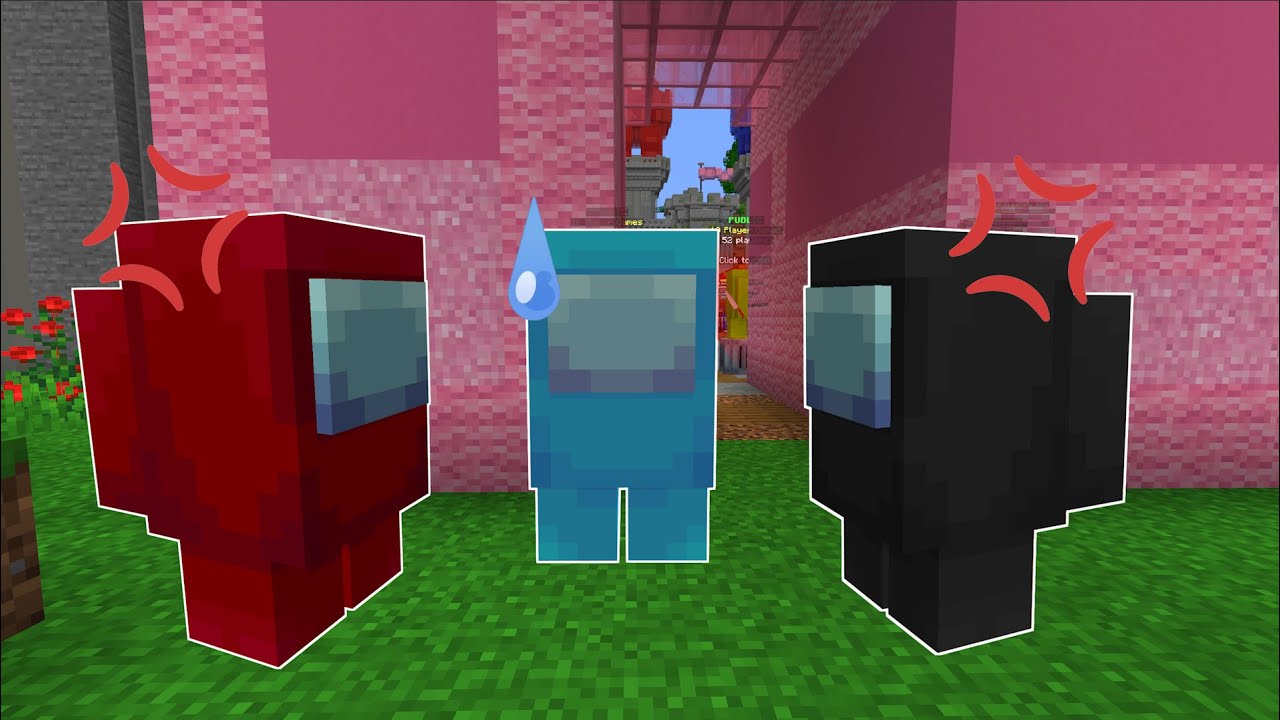 Minecraft but it's Among Us....