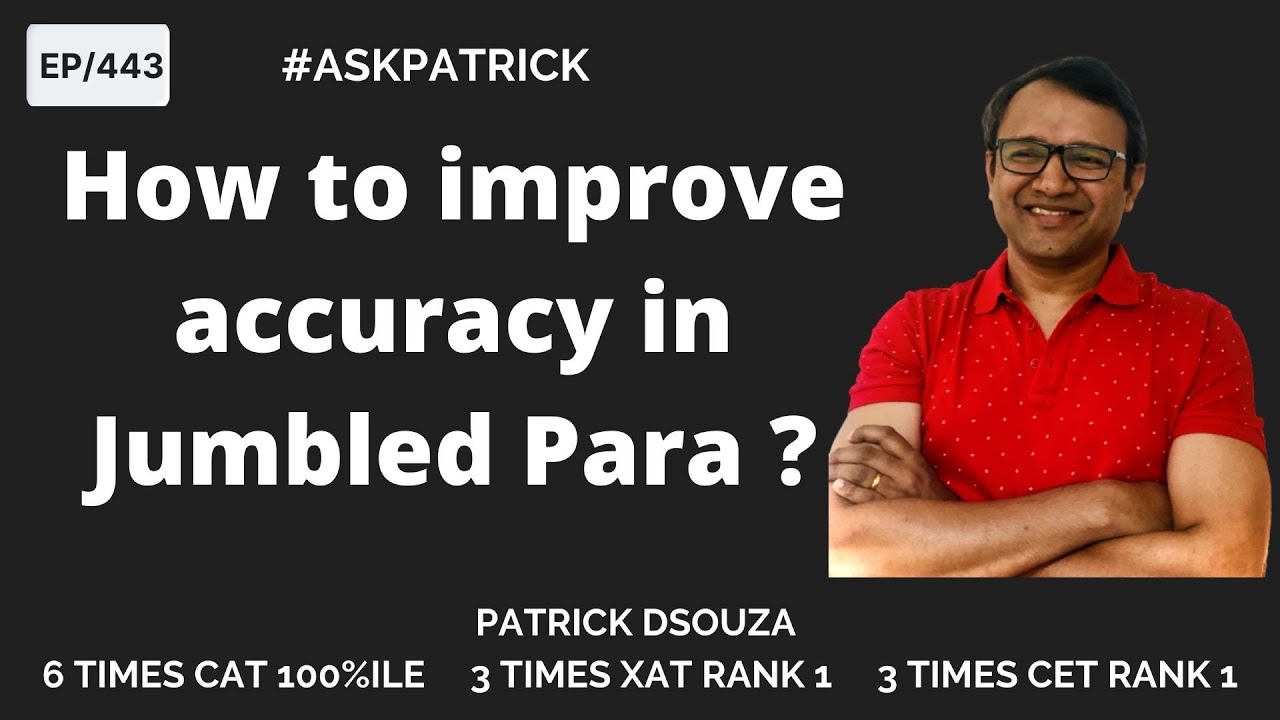 How to improve accuracy in Jumbled Para? | AskPatrick | Patrick Dsouza ...