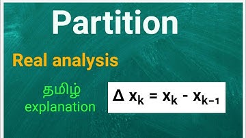 Partition | Real  analysis | Ug and Pg maths