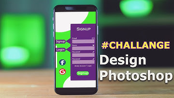 Adobe Photoshop UI UX Design Challenge #3 Beautiful Login and SignUp Screen Tips and Tricks