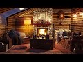 Stormy Night | Cozy Cabin with Relaxing Rain, Wind and Fireplace sounds for Sleeping and Reading