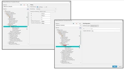 FEA Elastic Plastic Johnson Cook Model 3DEXPERIENCE R2022x