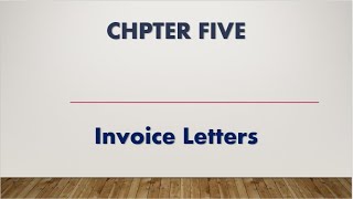 Invoice Letters   الفواتير التجارية