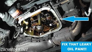 Oil pan gasket replacement performed with basic hand tools. over the
years of wear and tear breaks down gasket. when that happens begins to
leak. ins...