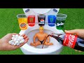 Experiment !! Stretch Armstrong VS Cola, Monster, Fanta, Sprite, Pepsi and Mentos in Toilet