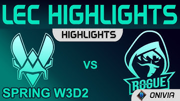 VIT vs RGE Highlights LEC Spring Season 2022 W3D2 Team Vitality vs Rogue by Onivia