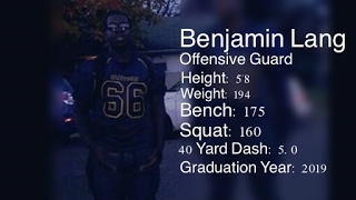 Benjamin Lang Top Nj Offensive Lineman Highlights