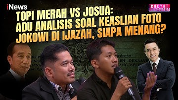 Topi Merah Adu Ilmu Dengan Josua Ahli Forensik Tentang Keaslian Foto Jokowi di Ijazah, Siapa Menang?