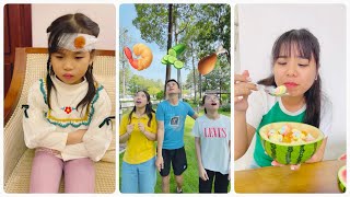 Father and daughter - Try eating by icon 👧🏻🥰 Linh Nhi vs Su Hao #shorts by LNS vs SH