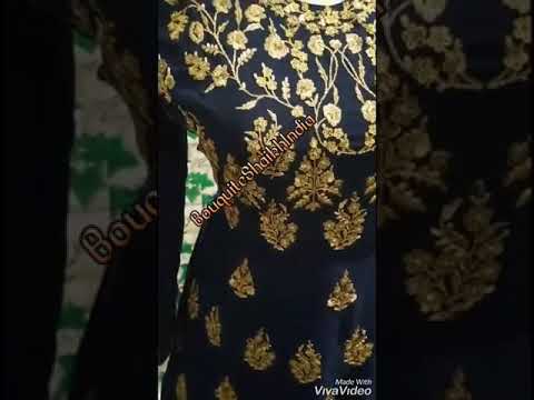 Blue Color Gown Anarkali Baju India Customer Order Indoneisa