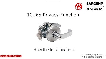 SARGENT 10 Line 10U65 Privacy Function Cylindrical Locks