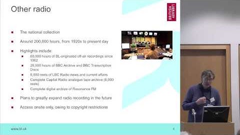 Text and data mining TV and Radio at the Library