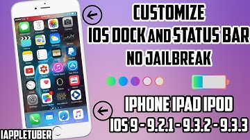 Customize Your iOS Dock and Status Bar For FREE iOS 9 - 9.2.1 - 9.3.3 ( No Jailbreak)