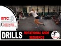 Shot put drills rotational sequence